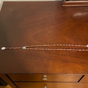 Mens Beaded Rosary Style Necklace